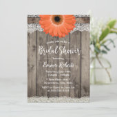 Rustic Gerbera Daisy  Floral Vrijgezellenfeest Kaart (Staand voorkant)
