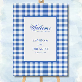 Rustic geruite babyblauwe ruitjes gingham bruiloft
