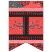 Rustic geruite lodge slinger | Gezellige kerstdeco Vlaggetjes (Derde vlag)