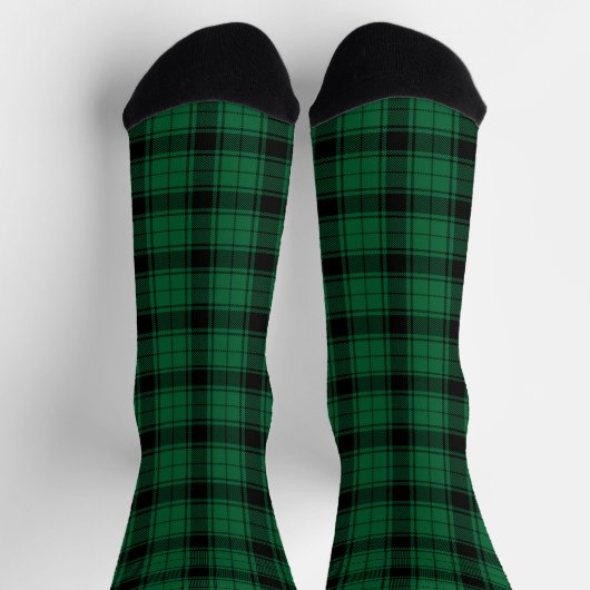 Rustic geruite zwart groen tartan landelijk patroo sokken (Top)