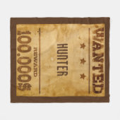 Rustic Gezocht $100000 Gepersonaliseerd Fleece Deken (Voorkant (Horizontaal))