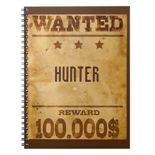 Rustic Gezocht $100000 Gepersonaliseerd Notitieboek (Voorkant)