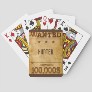 Rustic Gezocht $100000 Gepersonaliseerd Pokerkaarten