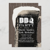 Rustic Giant Beer & BBQ 50e verjaardag Kaart (Voorkant / Achterkant)