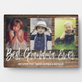Rustic Gift Best Grandma Ever Photo Collage Fotoplaat (voorkant)