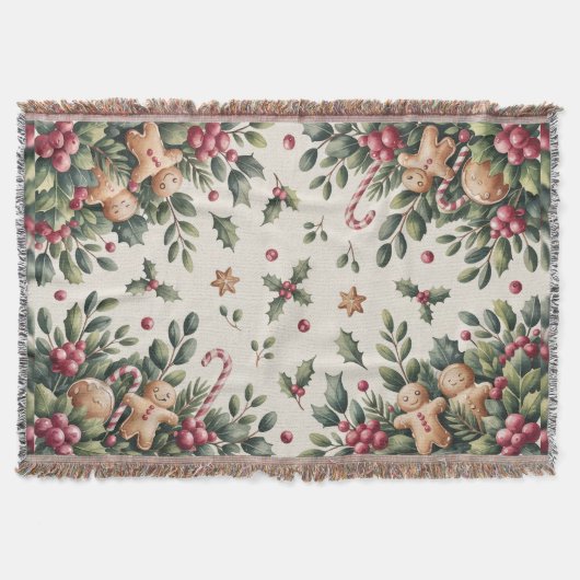 Rustic Gingerbread Holiday Deken (Voorkant)