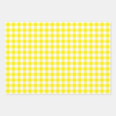 Rustic Gingham Pink Blue Yellow Pattern Inpakpapier Vel (Voorkant 3)