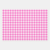 Rustic Gingham Pink Blue Yellow Pattern Inpakpapier Vel (Voorkant)