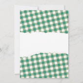 Rustic Gingham Ramadan Iftar Dinner Picnic Kaart (Achterkant)