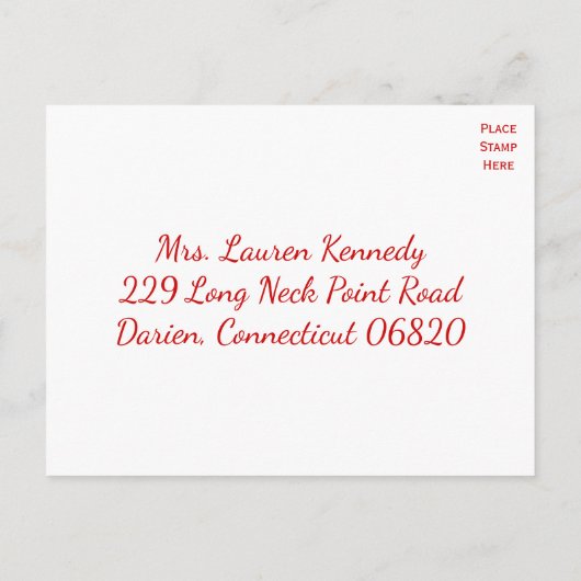 Rustic Gingham RSVP bruiloft rood en wit cheques Uitnodiging Briefkaart (Achterkant)