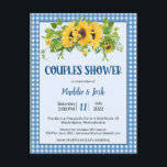 Rustic Gingham Sunflower Couple Shower Invitation Briefkaart<br><div class="desc">Rustic Gingham Sunflower Couples Shower Invitation Briefkaart - Gingham controleert met een bouquet fel zonnige zonnebloemen. Ideaal voor elke bruid die van de roestachtige stijl houdt. U kunt uw uitnodiging gemakkelijk aanpassen gebruikend "pas sjabloon aan." Als u uw uitnodiging verder zou willen aanpassen, te kiezen gelieve blauwe "pas verder"verbinding aan....</div>