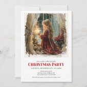Rustic girl awaits Santa printable Christmas  Kaart (Voorkant)