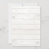 Rustic Girl Elephant Baby shower Invitation Roze Kaart (Achterkant)