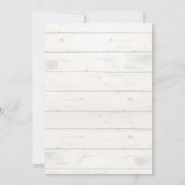 Rustic Girl Giraffe Baby shower Invitation Roze Kaart (Achterkant)