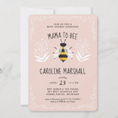 Rustic Girl Mama to Bee Baby shower Invitation Kaart (Voorkant)