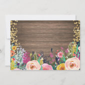 Rustic Girl Pumpkin First Birthday Floral Gold Kaart (Achterkant)