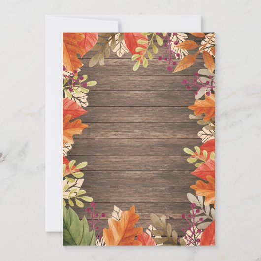 Rustic Girl Pumpkin Herfst Birthday Uitnodiging (Achterkant)