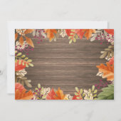 Rustic Girl Pumpkin Herfst Verjaardagsuitnodiging Kaart (Achterkant)