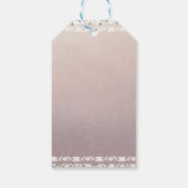 Rustic Glam Boho Floral Koe Skull Party Favor Cadeaulabel (Achterkant)