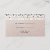 Rustic Glam Boho Floral Koe Skull Verwijs een vrie Aanbevelingskaartje (Achterkant)