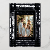 Rustic Glam Folie Kerst Kaart Sjabloon Custom (Voorkant)