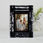 Rustic Glam Folie Kerst Kaart Sjabloon Custom (Staand Voorkant)