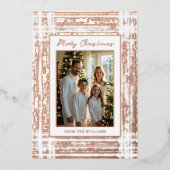 Rustic Glam Folie Kerst Kaart Sjabloon Custom (Voorkant)