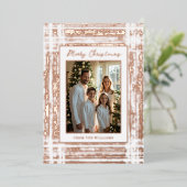 Rustic Glam Folie Kerst Kaart Sjabloon Custom (Staand Voorkant)