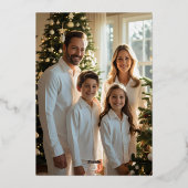 Rustic Glam Folie Kerst Kaart Sjabloon Custom (Achterkant)