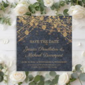 Rustic Glam Gold String Lights Opslaan Datum