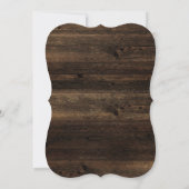 Rustic Glam | Hout en Faux Gold Look Trouwen Kaart (Achterkant)