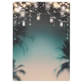 Rustic Glam Mason Jar Lights Glam Persoonlijk Klembord (Achterkant)