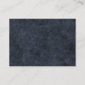 Rustic Glam Navy Blauw Goud Trouwregister Informatiekaartje (Achterkant)