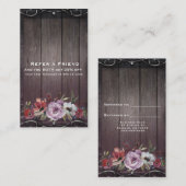 Rustic Glamor Barn Wood Flourish Refer an Friend Aanbevelingskaartje (Voorkant / Achterkant)