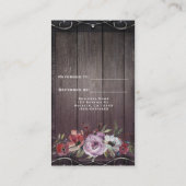 Rustic Glamor Barn Wood Flourish Refer an Friend Aanbevelingskaartje (Achterkant)