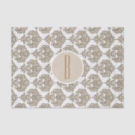 Rustic Glamor Burlap Royal Damask Chic Modern Tissuepapier