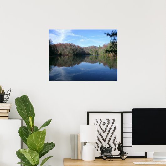 Rustic Glassy Lake Print (Thuiskantoor)