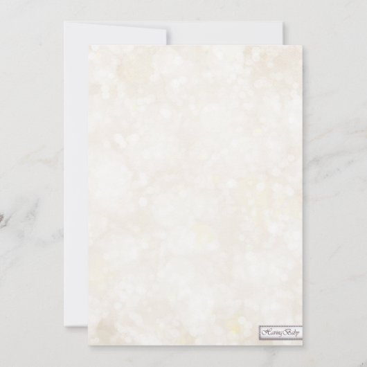 Rustic Glitter Green Sonogram Baby shower Kaart (Achterkant)