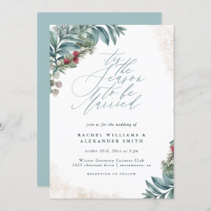 Rustic Glitter Greenery is het zegsverband Kaart