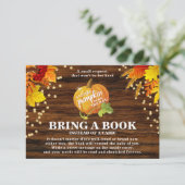 Rustic Glitter Pumpkin brengt een Baby shower uit  RSVP Kaartje (Staand voorkant)