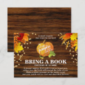 Rustic Glitter Pumpkin brengt een Baby shower uit  RSVP Kaartje (Voorkant / Achterkant)