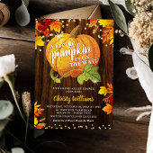 Rustic Glitter Pumpkin Herfst Neutraal Baby shower Kaart