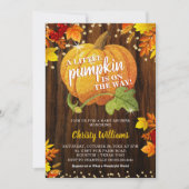 Rustic Glitter Pumpkin Herfst Neutraal Baby shower Kaart (Voorkant)