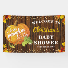 Rustic Glitter Pumpkin Herfst Neutraal Baby shower Spandoek