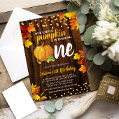 Rustic Glitter Pumpkin Herfst Neutrale eerste verj Kaart