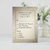 Rustic Glitter RSVP met entree keuzes Kaartje (Staand voorkant)