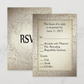 Rustic Glitter RSVP met entree keuzes Kaartje (Voorkant / Achterkant)