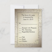 Rustic Glitter RSVP met entree keuzes X Kaartje (Voorkant)