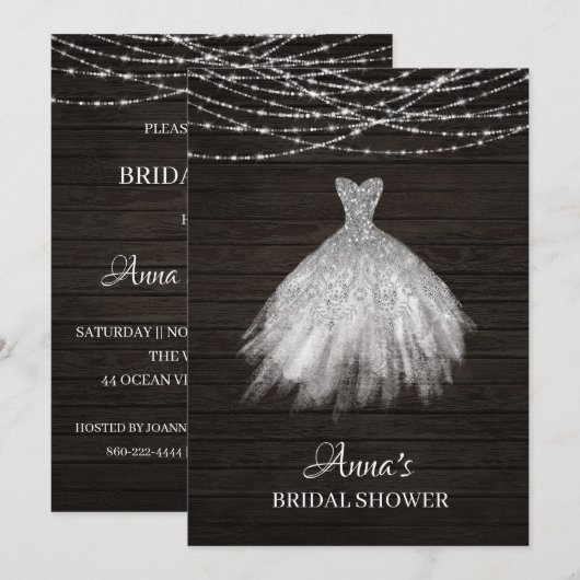 *~* Rustic Glitter Vrijgezellenfeest Glansweg Gnod Kaart (Voorkant / Achterkant)