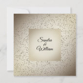 Rustic Glitter Wedding Invitation Kaart (Achterkant)